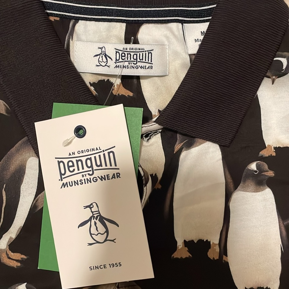 NWT Original Penguin Bold Print Polo - Picture 2 of 3